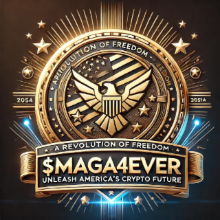 A REVOLUTION OF FREEDOM 20SA 305IA A REVOLUTION OF FREEDOM $MAGA4EVER UNLEASH AMERICA'S CRYPTO FUTURE logo