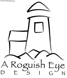 A ROGUISH EYE DESIGN logo