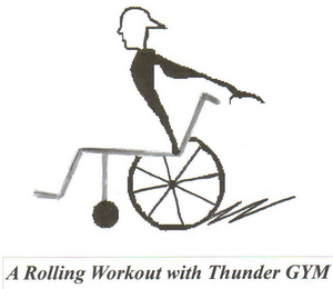 A ROLLING WORKOUT WITH THUNDER GYM logo