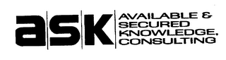 A S K C AVAILABLE & SECURED KNOWLEDGE CONSULTING logo