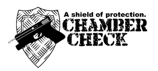 A SHIELD OF PROTECTION. CHAMBER CHECK logo