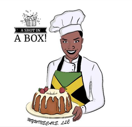 A SHOT IN A BOX! MYWINECAKE,LLC logo
