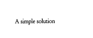A SIMPLE SOLUTION logo