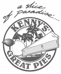 A SLICE OF PARADISE...KENNY'S GREAT PIES logo