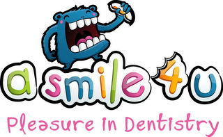 A SMILE 4 U PLEASURE IN DENTISTRY logo