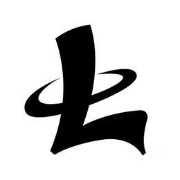 A STYLIZED "L" ENCIRCLED BY A RING HAVING POINTED ENDS GOING AROUND THE VERTICAL LINEOF THE "L"