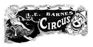 A SUPREME ACHIVEVEMENTS IN CLEAN AMUSEMENT LE BARNES CIRCUS logo