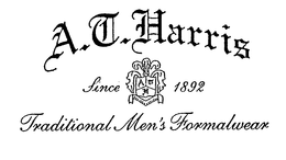 A. T. HARRIS SINCE 1892 TRADITIONAL MEN'S FORMALWEAR logo