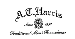 A. T. HARRIS SINCE 1892 TRADITIONAL MEN'S FORMALWEAR logo