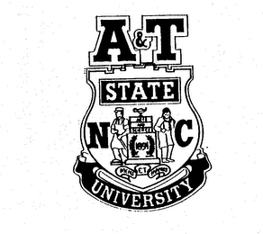 A & T STATE UNIVERSITY NC ARTS AND SCIENCE 1891 MENS ET MANUS logo