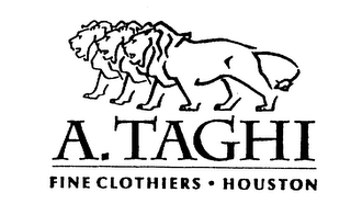 A. TAGHI FINE CLOTHIERS HOUSTON logo