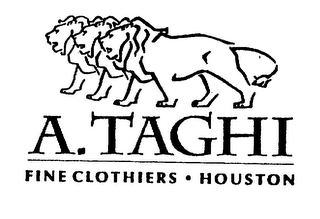 A. TAGHI FINE CLOTHIERS HOUSTON logo
