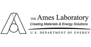 A THE AMES LABORATORY CREATING MATERIALS & ENERGY SOLUTIONS U.S. DEPARTMENT OF ENERGY logo