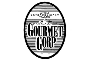 A TRULY EXTRAORDINARY TRAIL MIX GOURMET GORP logo