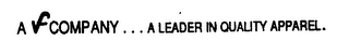 A V COMPANY...A LEADER IN QUALITY APPAREL. logo