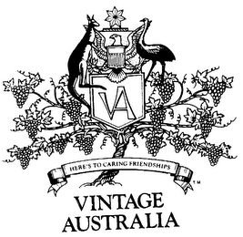 A VINTAGE AUSTRALIA HERE'S TO CARING FRIENDSHIPS logo