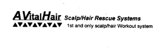 A VITALHAIR SCALP/HAIR RESCUE SYSTEMS 1ST AND ONLY SCALP/HAIR WORKOUT SYSTEM logo