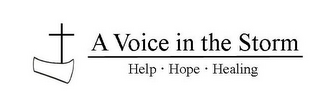 A VOICE IN THE STORM HELP · HOPE · HEALING logo