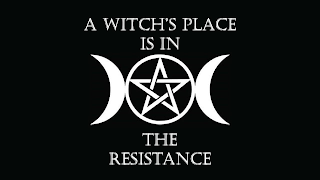 A WITCH'S PLACE IS IN THE RESISTANCE logo