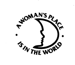 A WOMAN'S PLACE IS IN THE WORLD logo