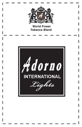 A WORLD FINEST TOBACCO BLEND ADORNO LIGHTS logo