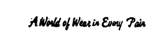 A WORLD OF WEAR IN EVERY PAIR logo