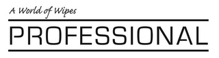 A WORLD OF WIPES PROFESSIONAL logo