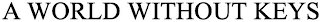 A WORLD WITHOUT KEYS logo