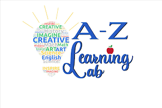 A-Z LEARNING LAB INSPIRE CREATIVE HISTORY MATH ART SCIENCE ENGLISH logo
