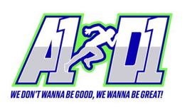 A1 D1 WE DON'T WANNA BE GOOD, WE WANNA BE GREAT! logo