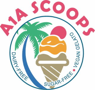A1A SCOOPS DAIRY- FREE SUGAR-FREE  VEGAN GELATO logo