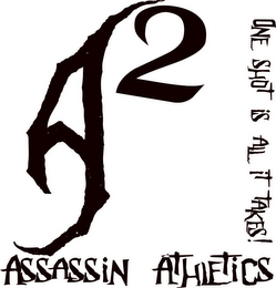 A2 ASSASSIN ATHLETICS ONE SHOT IS ALL IT TAKES! logo