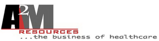 A2M RESOURCES . . . THE BUSINESS OF HEALTHCARE logo