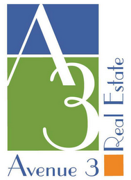 A3 AVENUE 3 REAL ESTATE logo