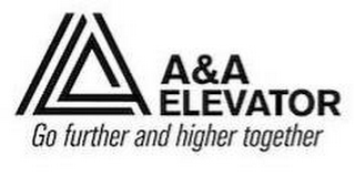AA A&A ELEVATOR GO FURTHER AND HIGHER TOGETHER logo