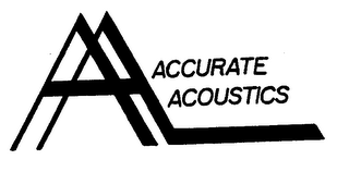 AA ACCURATE ACOUSTICS logo
