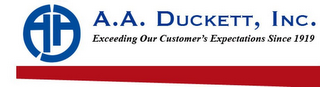 A.A. DUCKETT, INC. EXCEEDING OUR CUSTOMER'S EXPECTATIONS SINCE 1919 logo