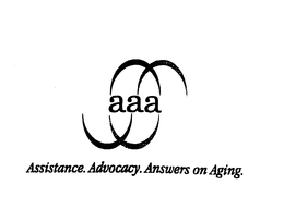 AAA ASSISTANCE.ADVOCACY.ANSWERS ON AGING. logo