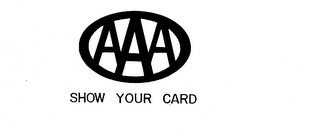 AAA SHOW YOUR CARD logo