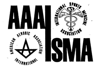 AAAI ISMA AMERICAN AEROBIC ASSOCIATION INTERNATIONAL INTERNATIONAL SPORTS MEDICINE ASSOCIATION logo
