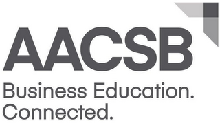 AACSB BUSINESS EDUCATION. CONNECTED. logo