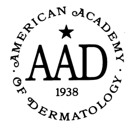 AAD AMERICAN ACADEMY OF DERMATOLOGY 1938 AAD logo