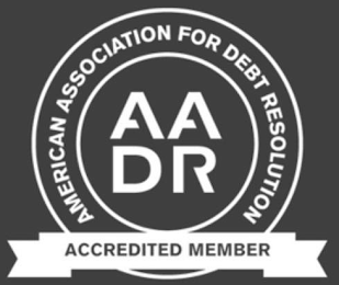 AADR AMERICAN ASSOCIATION FOR DEBT RESOLUTION ACCREDITED MEMBER logo
