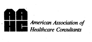 AAHC AMERICAN ASSOCIATION OF HEALTHCARE CONSULTANTS logo