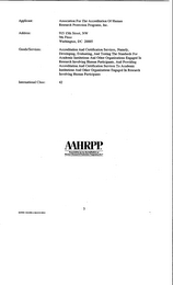 AAHRPP ASSOCIATION FOR THE ACCREDITATION OF HUMAN RESEARCH PROTECTION PROGRAMS, INC. logo