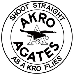 AAKRO AGATES SHOOT STRAIGHT AS A KRO FLIES logo