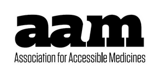 AAM ASSOCIATION FOR ACCESSIBLE MEDICINES logo