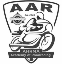 AAR EST. 2020 AMERICAN HISTORIC RACING MOTORCYCLE ASSOCIATION AHRMA ACADEMY OF ROADRACING logo