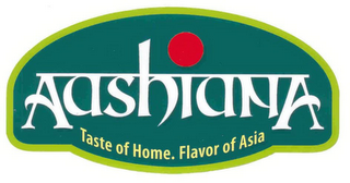 AASHIANA TASTE OF HOME. FLAVOR OF ASIA logo