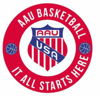AAU BASKETBALL AAU USA IT ALL STARTS HERE logo
